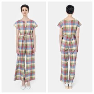 Ace & Jig Women’s Jumpsuit Suit-Up in Madras Multicolor Size M